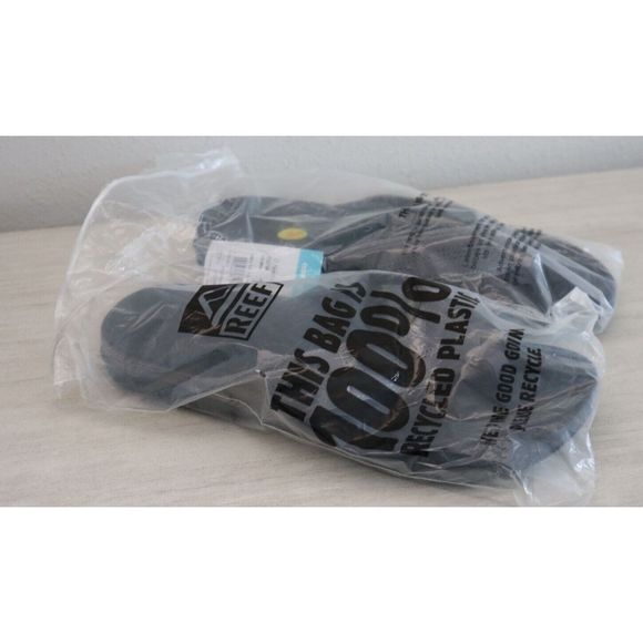 Reef CI2790 Men's Sz 13 Gray Cushion Lux Leather Flip Flop Sandals $65 - Picture 8 of 9